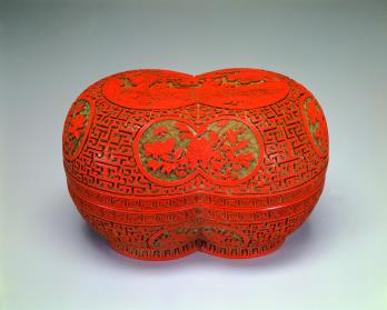 图片[2]-Carved polychrome lacquer box in the shape of conjoined spheres,  Qianlong reign (1736-1795), Qing dynasty-China Archive